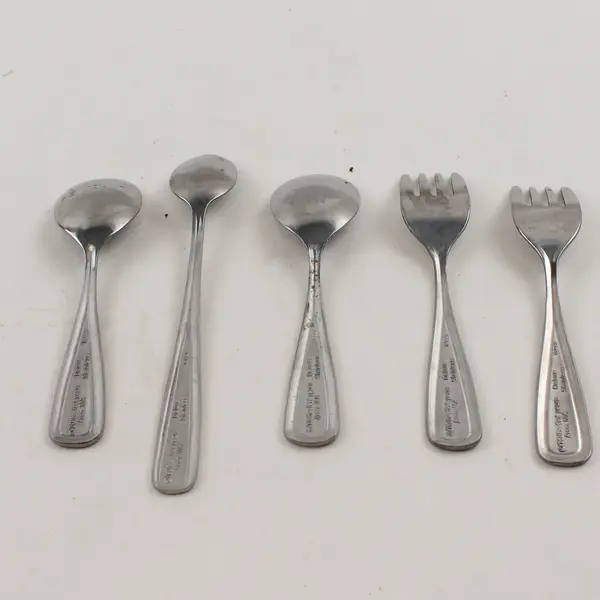 5 International Silver (Avon) 1980 The First Years SS Infant 2 Forks 3 Spns HTF