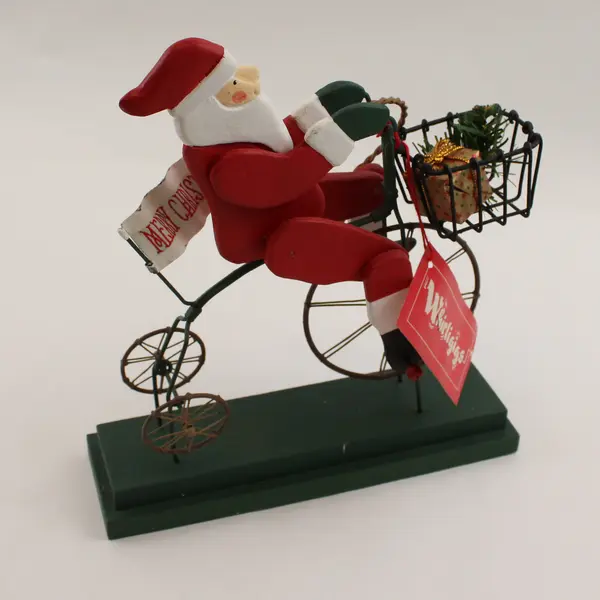 Department 56 Santa on Vintage Bicycle Figurine 10 in