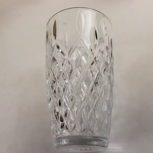 Lot Of 4 Matching Mikasa Clear Pressed Glass Harding Highball Glasses 5.5" Tall