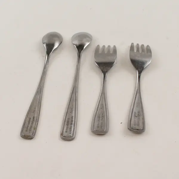 4 International Silver (Avon) 1980 The First Years SS Infant 2 Forks 2 Spns HTF