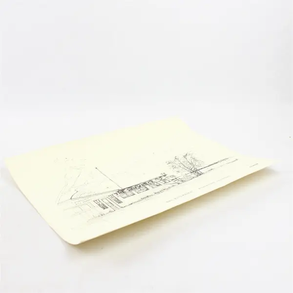 Vintage Northport Michigan The Shipwreck K.E. Nelson Drawing Unframed Art Print