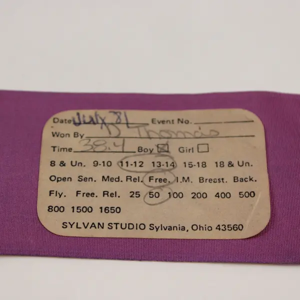 Lot Of 3 Vintage 1981 Portage Muskies Swim Club First Place Ribbons Michigan