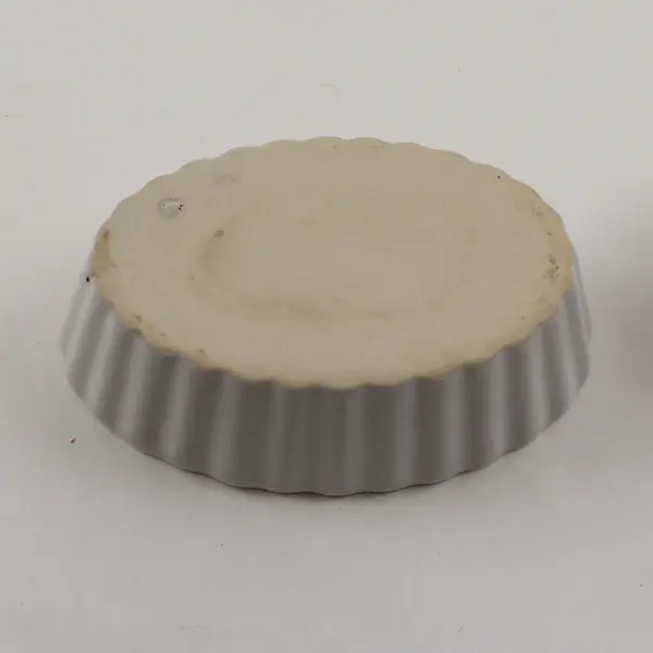 Lot Of 3 Unbranded Matching Oval White Ribbed Ceramic Creme Brulee Dishes 4.75"