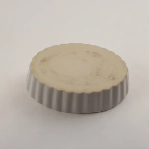 Lot Of 3 Unbranded Matching Oval White Ribbed Ceramic Creme Brulee Dishes 4.75"