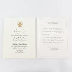 Lot Of 2 George W Bush Dick Cheney 2001 Inaugural Committee Invitations 