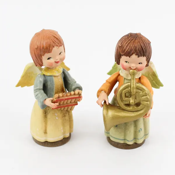 Set of 4 Anri Juan Ferrandiz  Musician Angel Figurines 3.5"