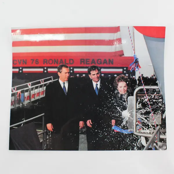 USS Ronald Reagan Christening Nancy Reagan George W Bush Official 8X10 Photo