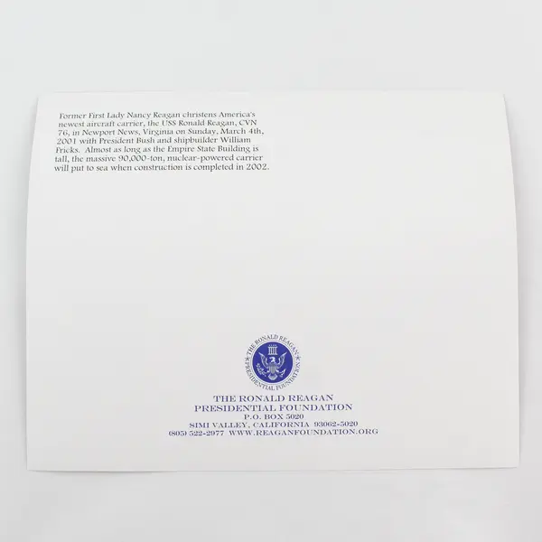 USS Ronald Reagan Christening Nancy Reagan George W Bush Official 8X10 Photo