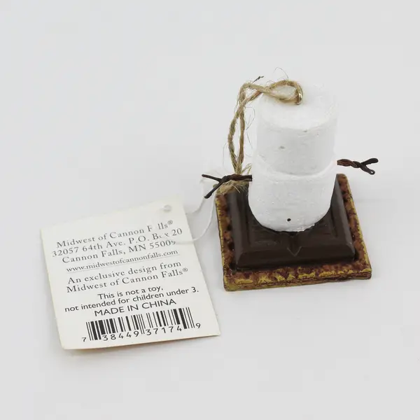  Midwest of Cannon Falls Original S'mores Marshmallow Ornament W/Hanger NWT