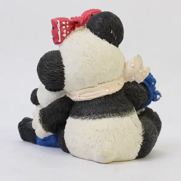 Vintage 1994 Enesco Bandannas Fur-Ever Tugging At My Heart Panda Figurine