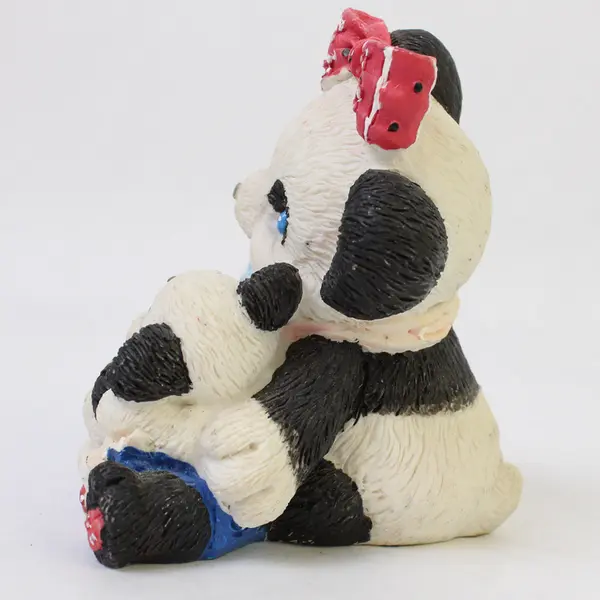 Vintage 1994 Enesco Bandannas Fur-Ever Tugging At My Heart Panda Figurine