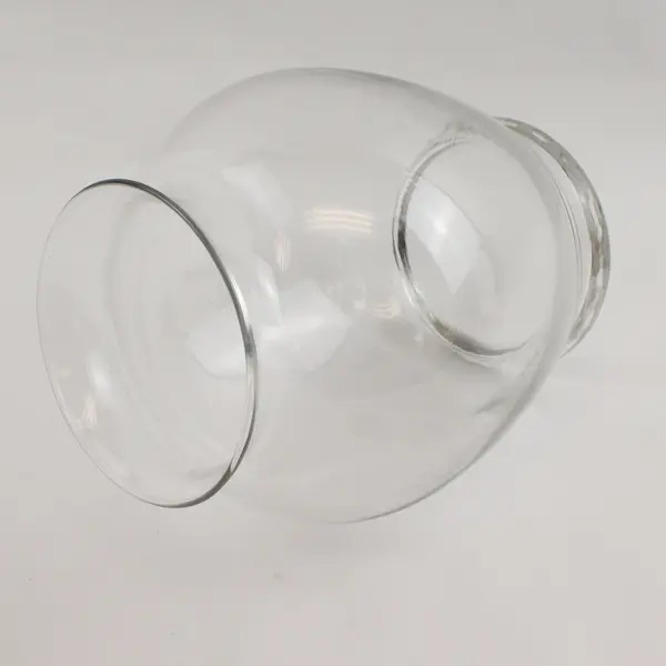 Unbranded Simple Round Clear Glass Bouquet Vase Home Decoration 7.5" Tall