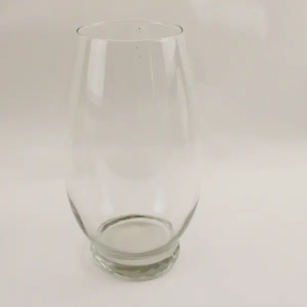 Unbranded Simple Tall Round Clear Glass Bouquet Vase Home Decoration 11" Tall