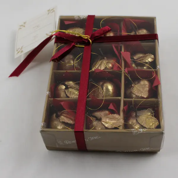 Roman Inc. Box of 12 Mini Apple Ornaments - New Holiday Decor