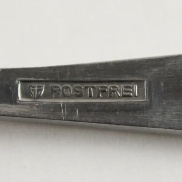 Lot of 2 Rostfrei Stainless Youth Spoon & Fork Engraved Handles Rare HTF Pattern