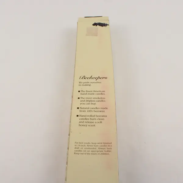 Set Of 2 Beekeepers Solid Red Color 12" Tall 100% Natural Beeswax Candles