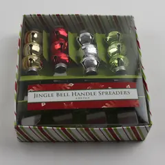 Jingle Bell Handle Spreaders Box of 4 Christmas Holiday Table Spreaders