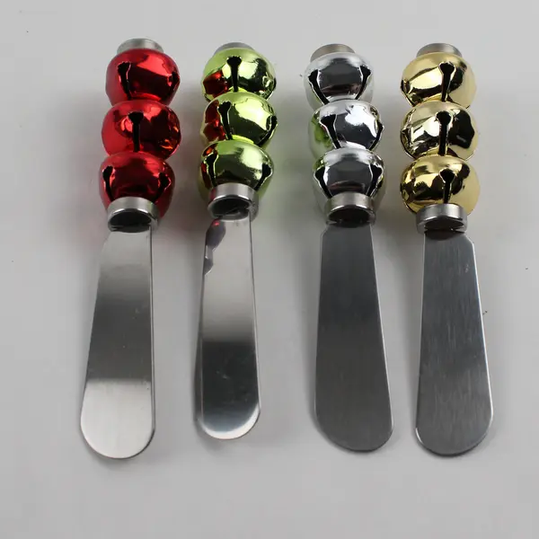 Jingle Bell Handle Spreaders Box of 4 Christmas Holiday Table Spreaders