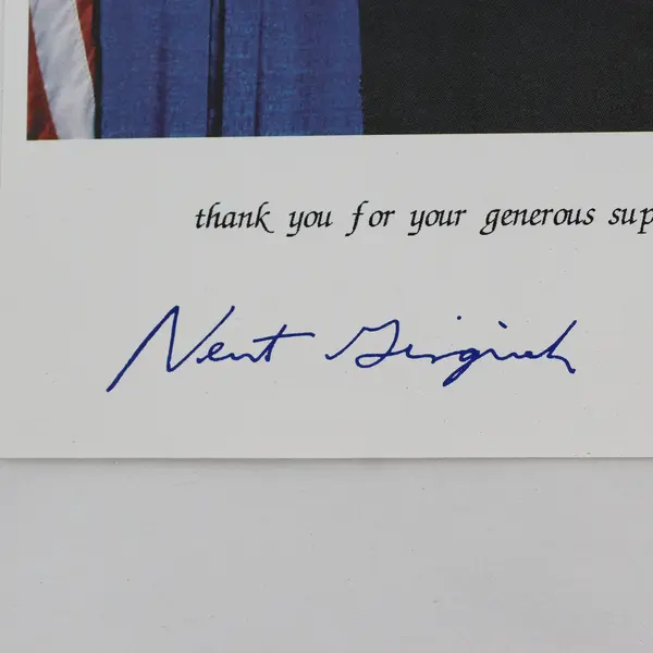 1996 Republican House-Senate Dinner 8x10 Signed Photo Bob Dole and Newt Gingrich