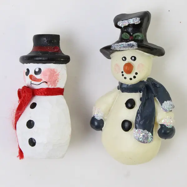 Lot of 6: Christmas Santa and Snowman Pins Assorted 