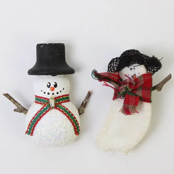 Lot of 6: Christmas Santa and Snowman Pins Assorted 