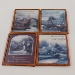 Lot of 4 Thomas Kinkade Refrigerator Magnets