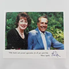 Vintage Bob and Elizabeth Dole Photo Supporter Thank You