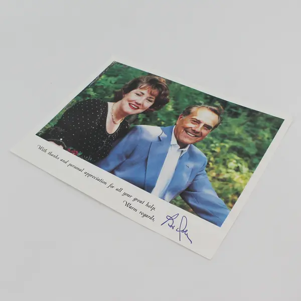 Vintage Bob and Elizabeth Dole Photo Supporter Thank You