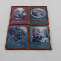Lot of 4 Thomas Kinkade Art Refrigerator Magnets Collectible