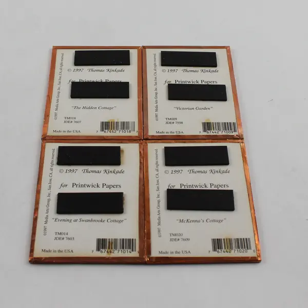 Lot of 4 Thomas Kinkade Refrigerator Magnets - New Collectible