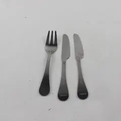 Lot of 3 Melissa & Doug SS Children's Flatware 2 Youth Knives 1 Fork Rare Items 