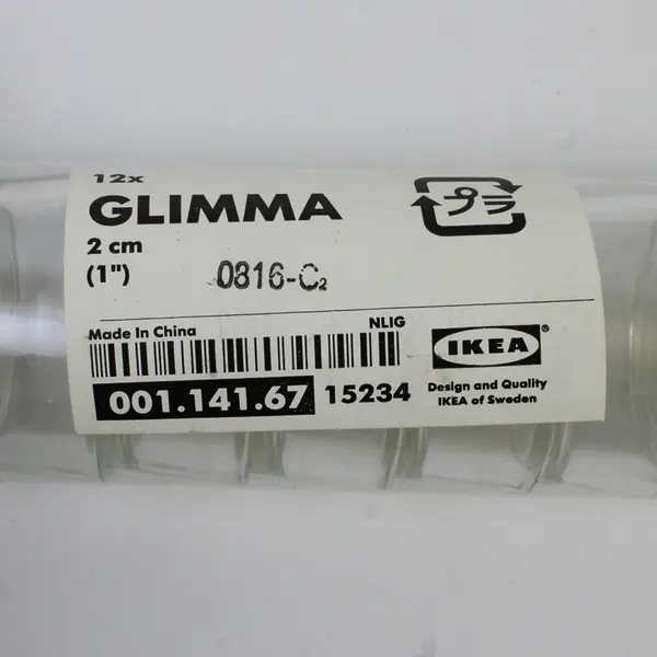 Lot Of 12 IKEA Matching Clear Glass Round Tea Light Glimma Candle Holders