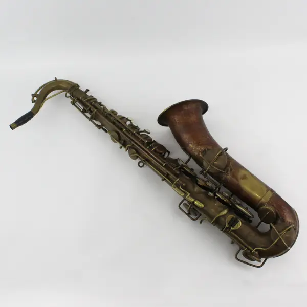 Antique Brass Saxophone Unknown Brand As Is For Decoration or Repair