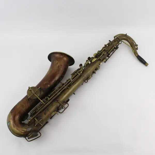 Antique Brass Saxophone Unknown Brand As Is For Decoration or Repair