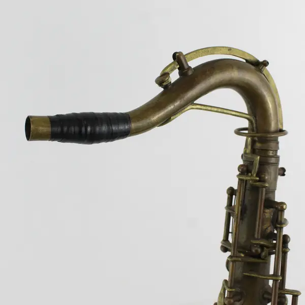 Antique Brass Saxophone Unknown Brand As Is For Decoration or Repair