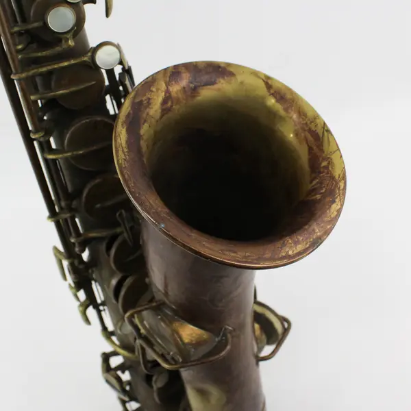 Antique Brass Saxophone Unknown Brand As Is For Decoration or Repair