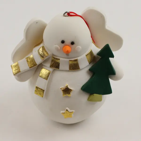 ENESCO Snowman Angel Tree Ornament #909004 Holiday Collectible