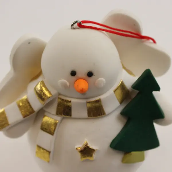 ENESCO Snowman Angel Tree Ornament #909004 Holiday Collectible