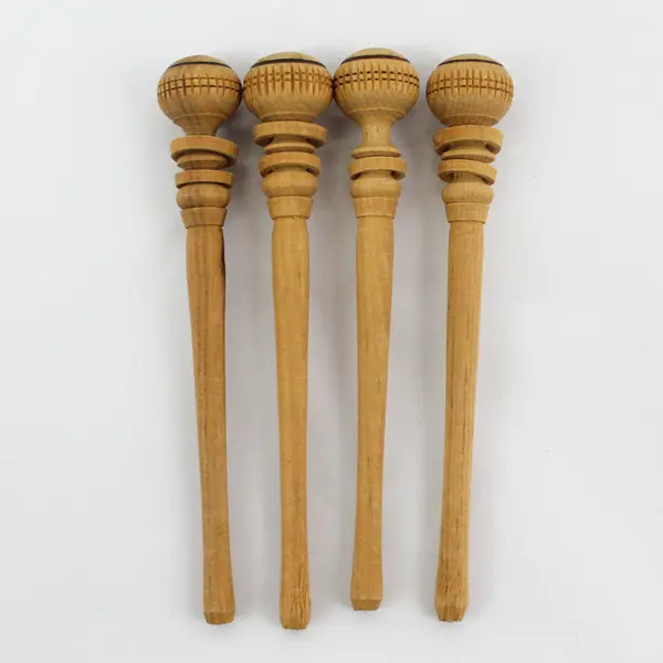 Lot of 6 Mini Hand-Carved Mexican Molinillos Wood Frother/Whisk - 5"-7"Long