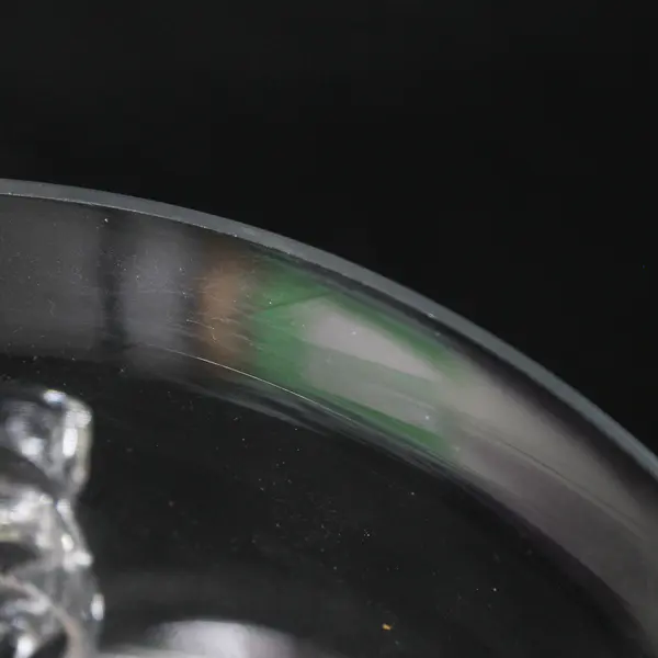 Clear Glass Ice Bucket With Handles 8.25"