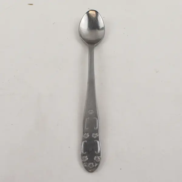 Infant Sanitoy Stainless Steel Feeding Spoon 5.75" Long Engraved Rare Item