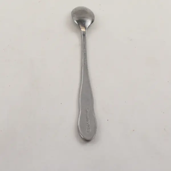 Infant Sanitoy Stainless Steel Feeding Spoon 5.75" Long Engraved Rare Item