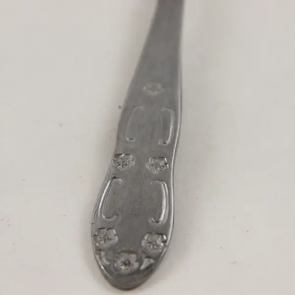 Infant Sanitoy Stainless Steel Feeding Spoon 5.75" Long Engraved Rare Item