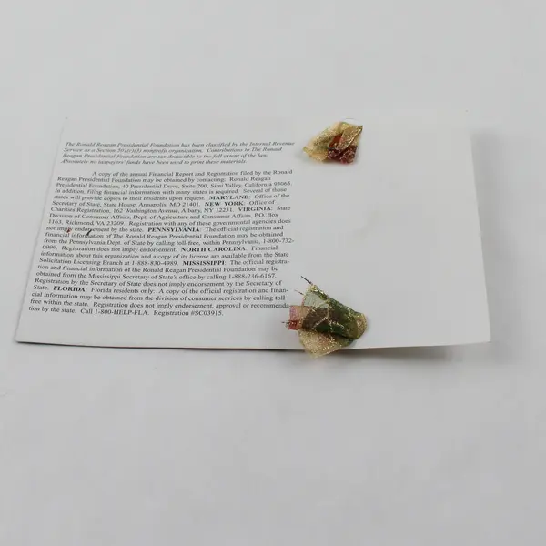 Ronald Reagan Presidential Foundation Christmas Card With Ribbon 