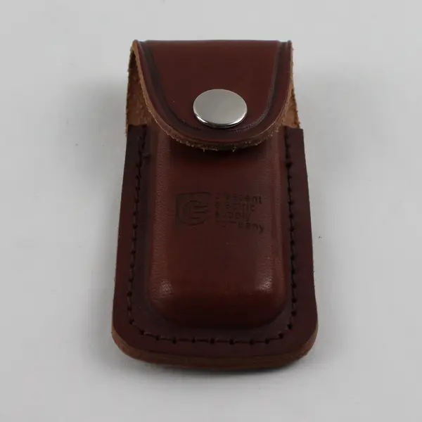Crescent Electric Supply Co Small Brown Leather Knife Sheath 4.25in