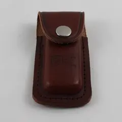 Crescent Electric Supply Co Small Brown Leather Knife Sheath 4.25in