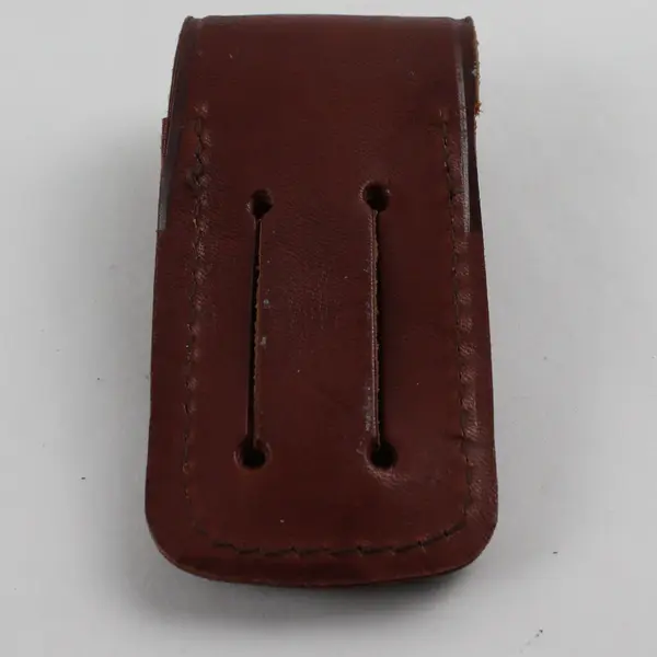 Crescent Electric Supply Co Small Brown Leather Knife Sheath 4.25in