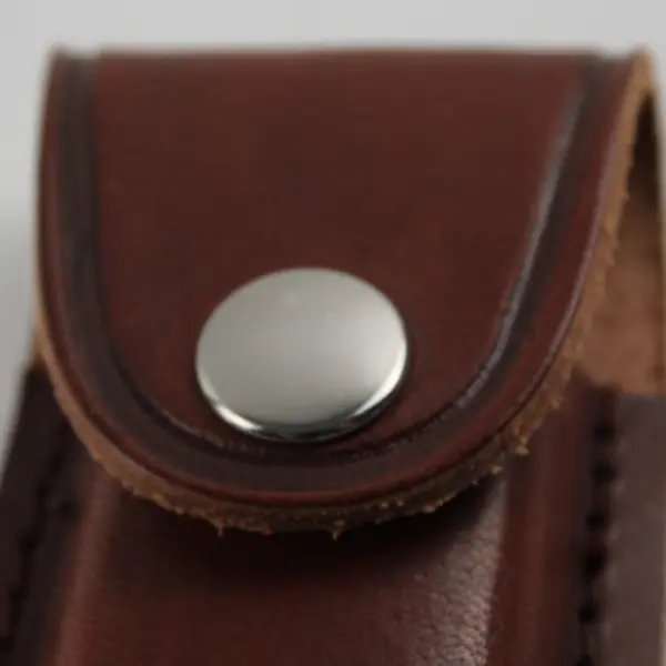 Crescent Electric Supply Co Small Brown Leather Knife Sheath 4.25in