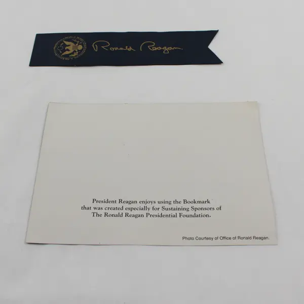 Ronald Reagan Presidential Foundation Official Bookmark and Photo Set 