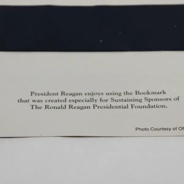 Ronald Reagan Presidential Foundation Official Bookmark and Photo Set 